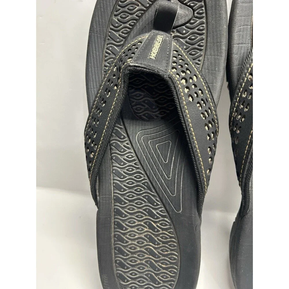 Black/Tan HobiBear Flip Flops Sport Thong Sandals Outdoor Beach EU 47 men 13